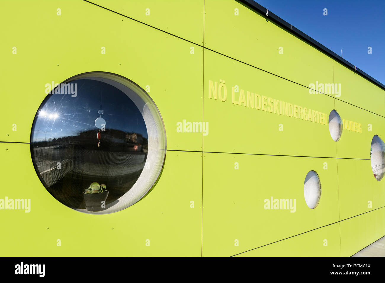 Bâtiment moderne de Behamberg d'un jardin d'Autriche, Basse Autriche Mostviertel Banque D'Images