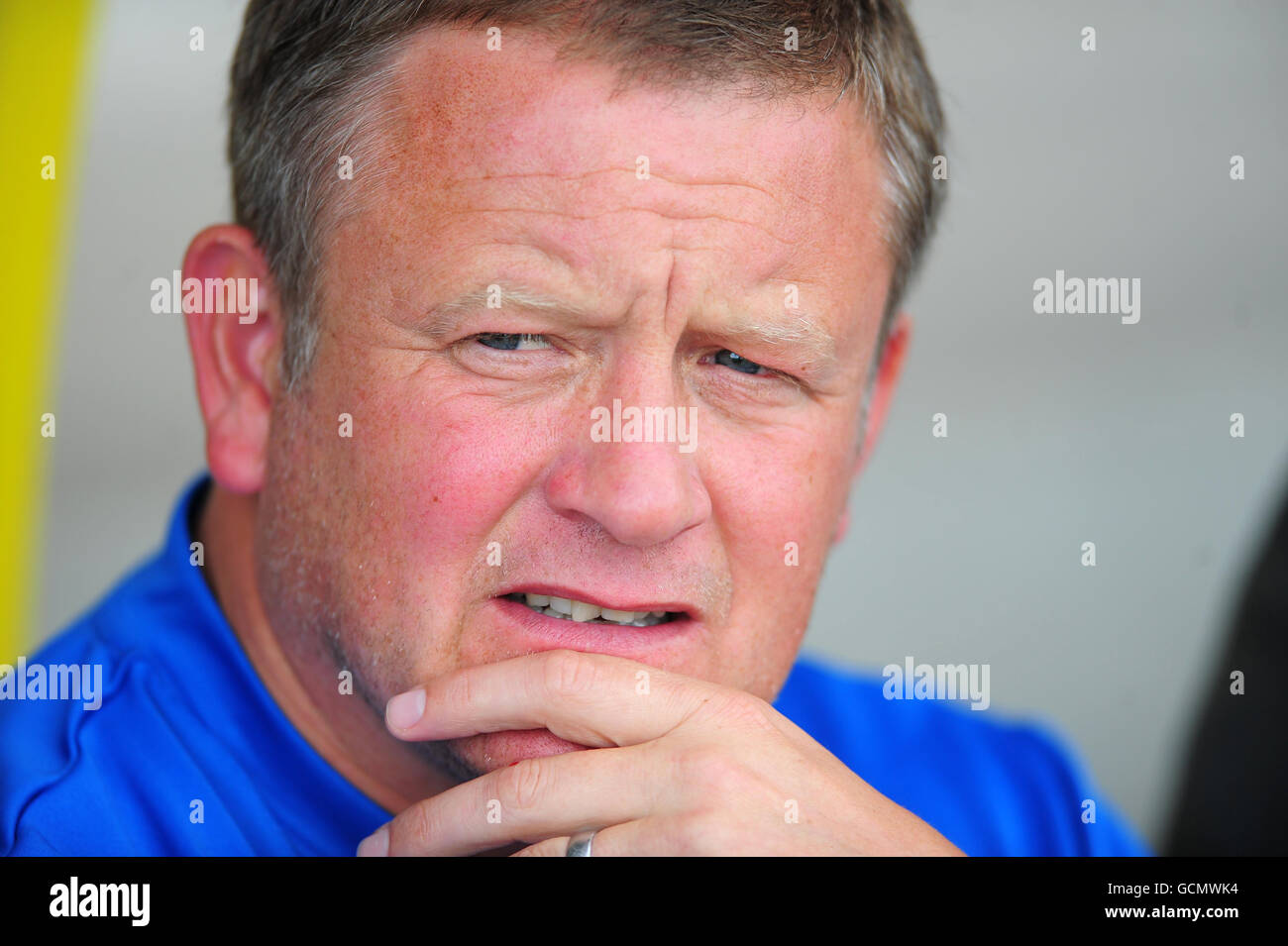 Football - npower football League 2 - Burton Albion / Oxford United - Pirelli Stadium.Chris Wilder, directeur d'Oxford United, lors du match deux de la npower football League au stade Pirelli, Burton Upon Trent. Banque D'Images