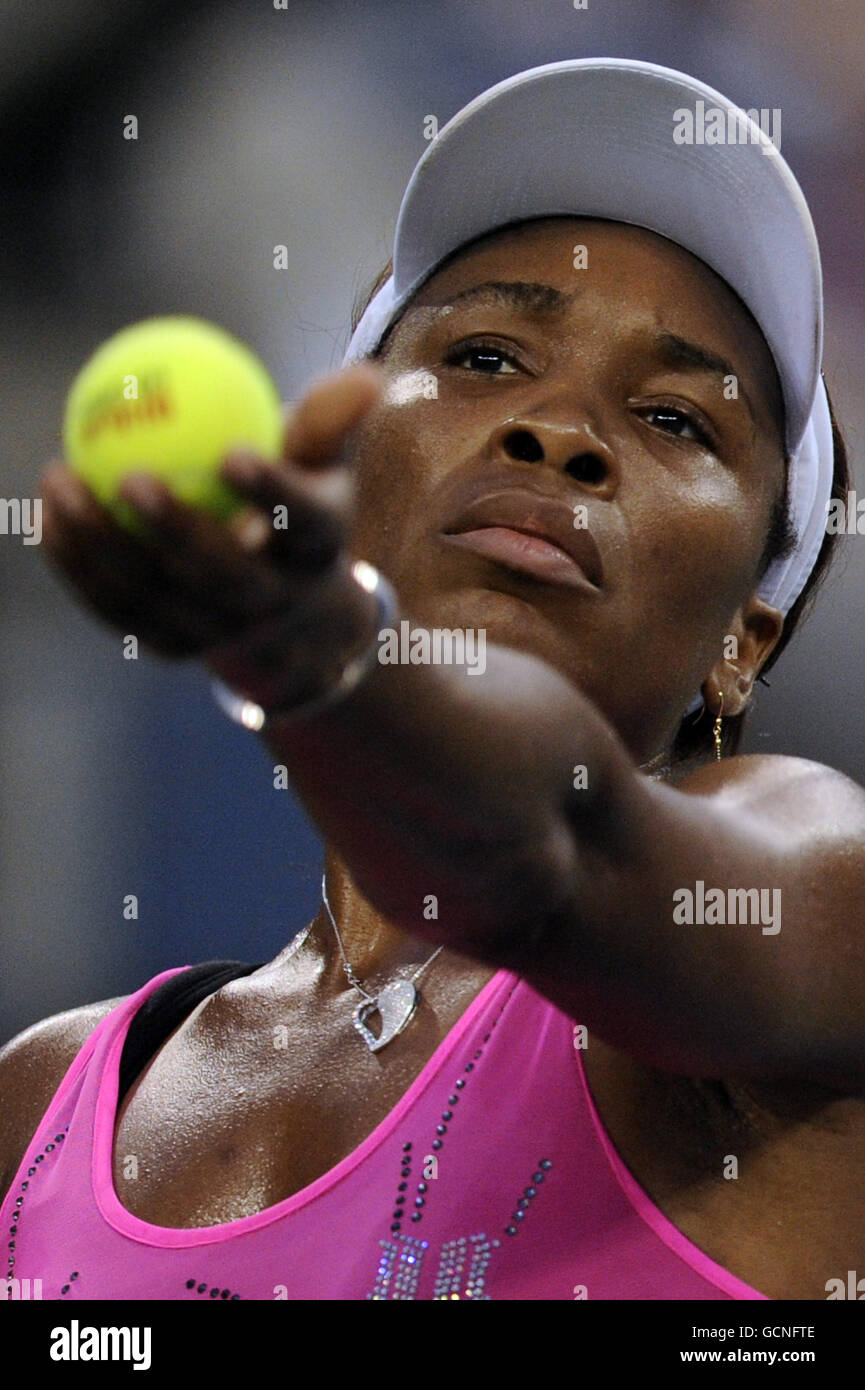 Venus Williams des États-Unis en action pendant le neuf jour de l'US Open, à Flushing Meadows, New York, États-Unis. Banque D'Images