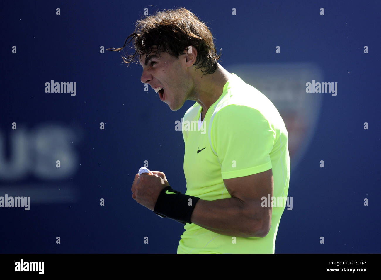 Rafael Nadal d'Espagne pendant le treize jour de l'US Open, à Flushing Meadows, New York, États-Unis. Date de la photo: Samedi 11 septembre 2010. Le crédit photo devrait se lire: Mehdi Taamallah/PA Wire. Banque D'Images