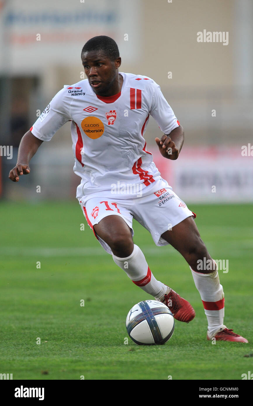 Soccer - première Division française - Montpellier v AS Nancy Lorraine - Stade de la Mosson. Djamel Bakar, COMME Nancy Lorraine Banque D'Images