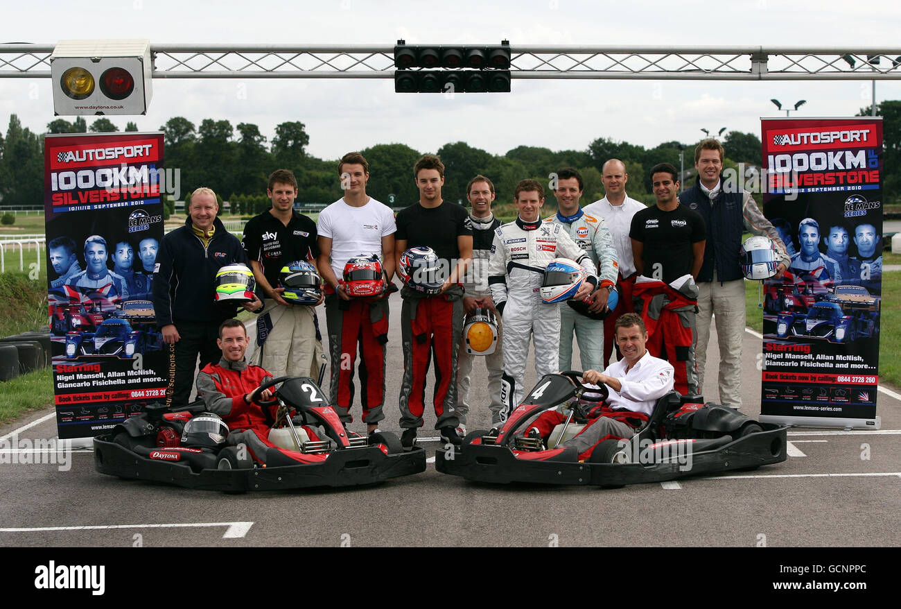 Motor Racing - le Mans Series: Autosport 1000km de Silverstone - Aperçu Day - Sandown Park.Les pilotes posent pour une photo lors de la série du Mans Preview Day à Sandown Park, Surrey. Banque D'Images