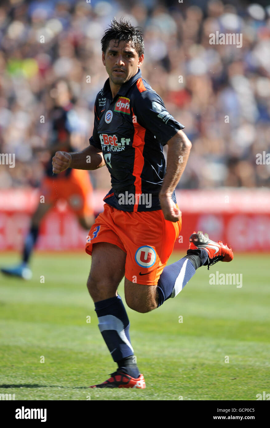 Football - première division française - Montpellier / Caen - Stade de la Mosson. Marco Estrada, Montpellier Banque D'Images