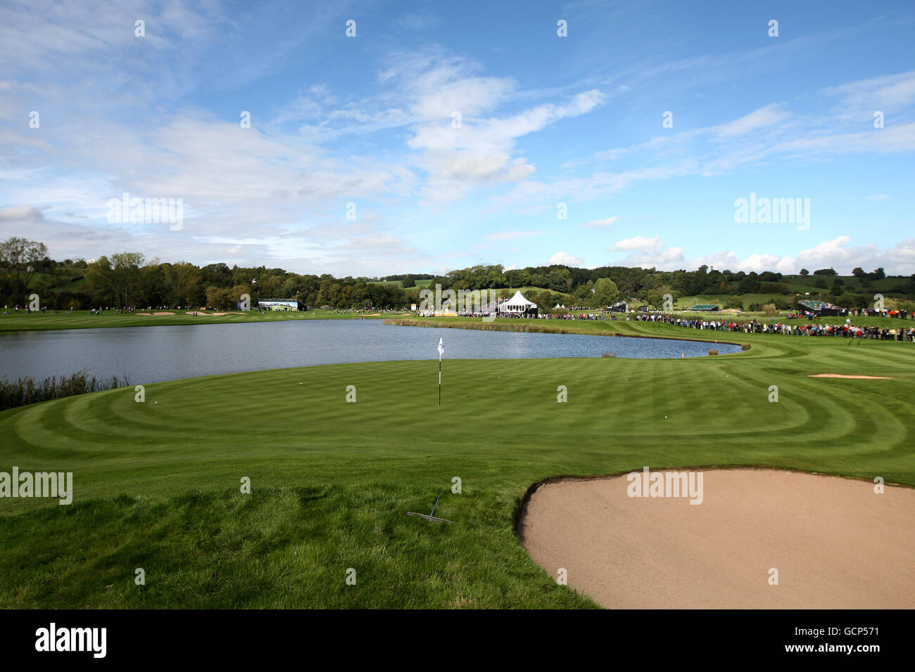 Golf - 38e Ryder Cup - Europe / Etats-Unis - première journée de pratique - Celtic Manor Resort.Vue générale sur le parcours de golf Celtic Manor, Newport. Banque D'Images