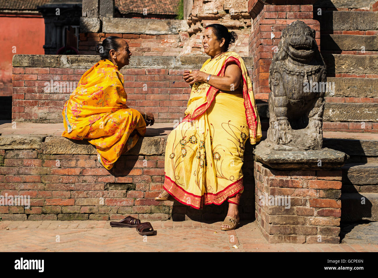 Femmes dans Patan Banque D'Images Femmes dans Patan Banque D'Images