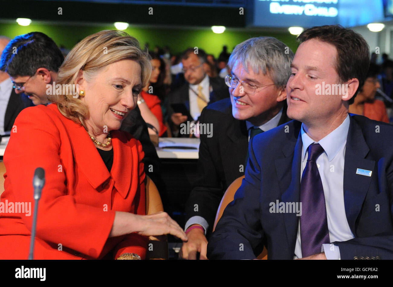 Nick Clegg visitez-nous Banque D'Images