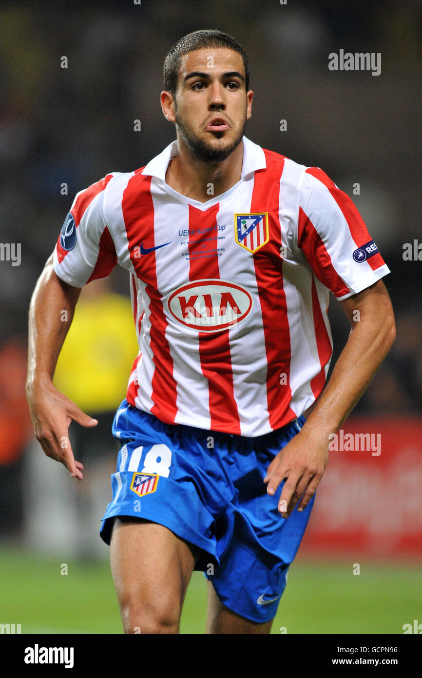 Football - UEFA Super Cup 2010 - finale - Inter Milan / Atletico Madrid - Stade Louis II Alvaro Soto Dominguez, Atletico Madrid Banque D'Images