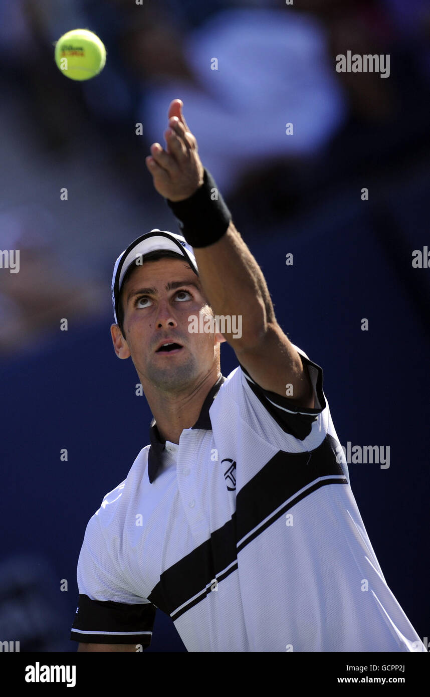 Novak Djokovic en Serbie pendant le treize jour de l'US Open, à Flushing Meadows, New York, États-Unis. Banque D'Images
