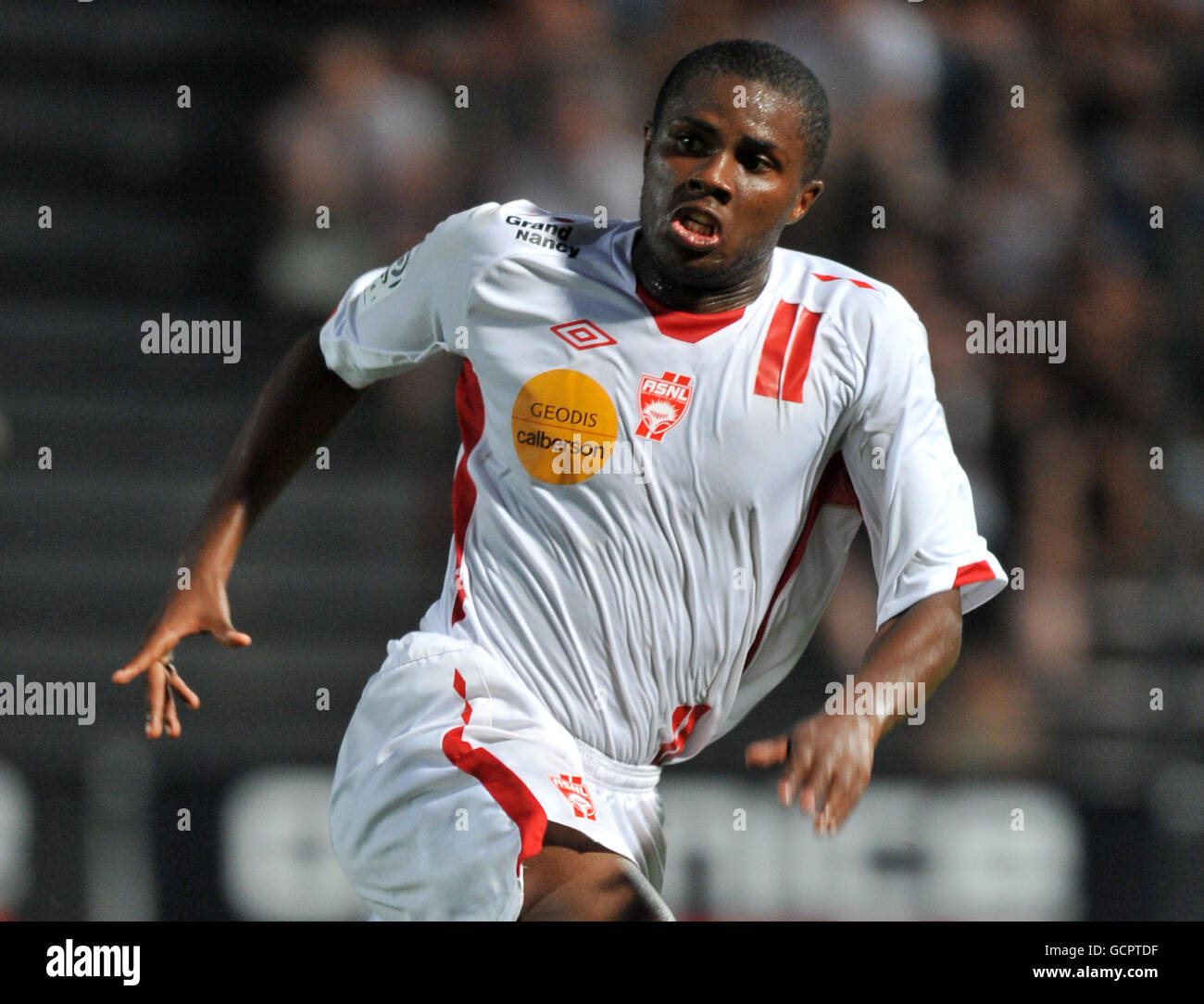 Soccer - Division première française - OGC Nice v AS Nancy Lorraine - Municipal du Ray. Djamel Bakar, COMME Nancy Lorraine Banque D'Images