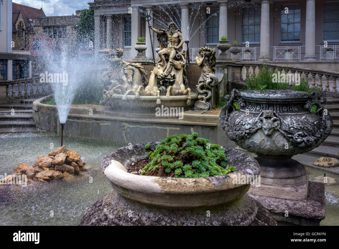 Fontaine de Neptune Cheltenham Banque D'Images