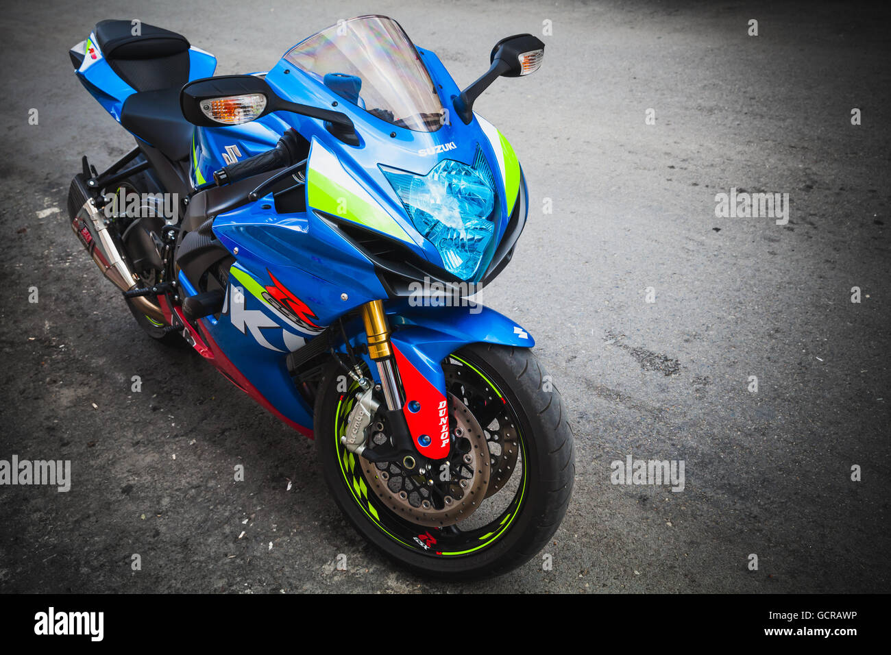Istanbul, Turquie - 30 juin 2016 : Suzuki GSX-R1000 est moto ou vélo sport supersport dans GSX-R série de motos Suzuki Banque D'Images