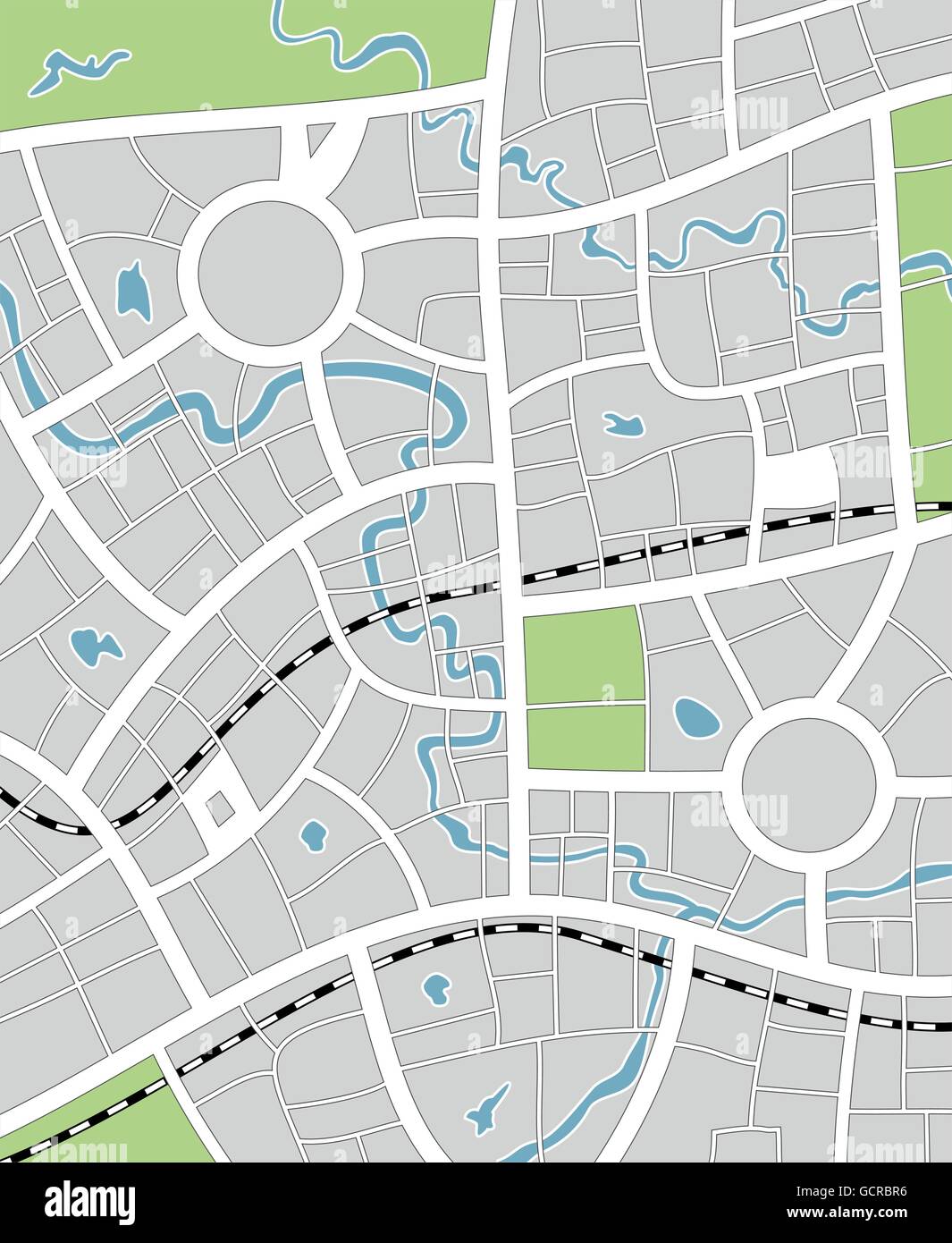 Illustration vecteur de résumé plan de ville Illustration de Vecteur