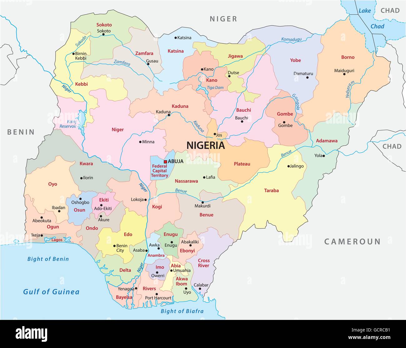 nigeria carte politique
