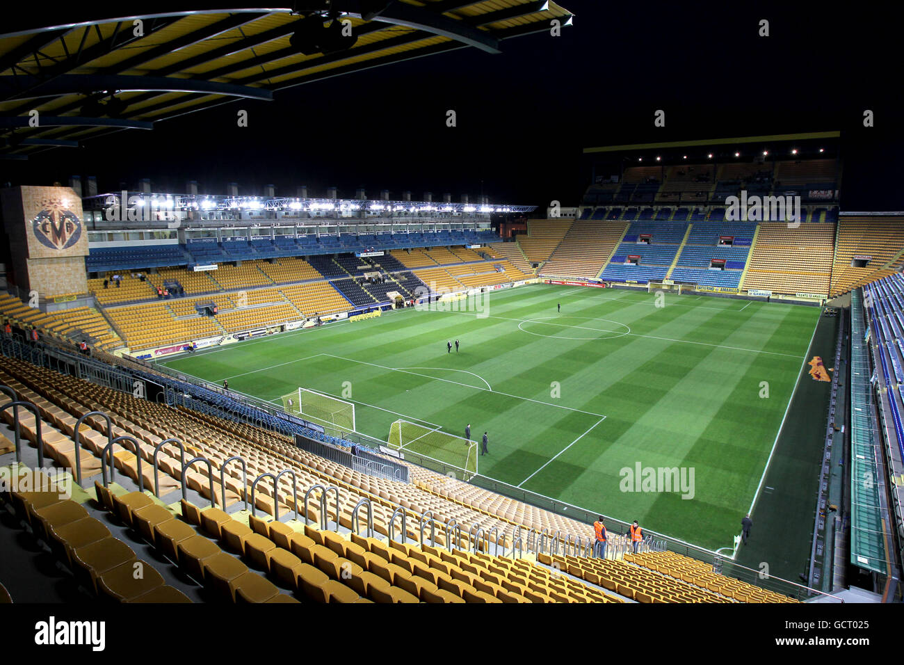 Football - UEFA Europa League - Groupe D - Villarreal / PAOK Salonika - El Madrigal.Vue générale sur le stade El Madrigal Banque D'Images
