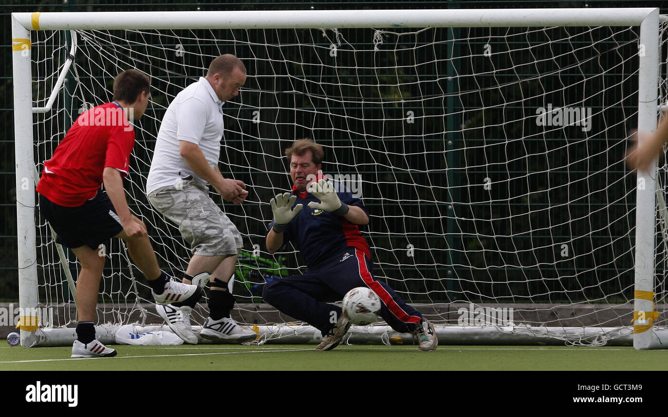 Match entre le Golden ball Pub et le Britannia Inn pendant un match de 7-a-Side Banque D'Images