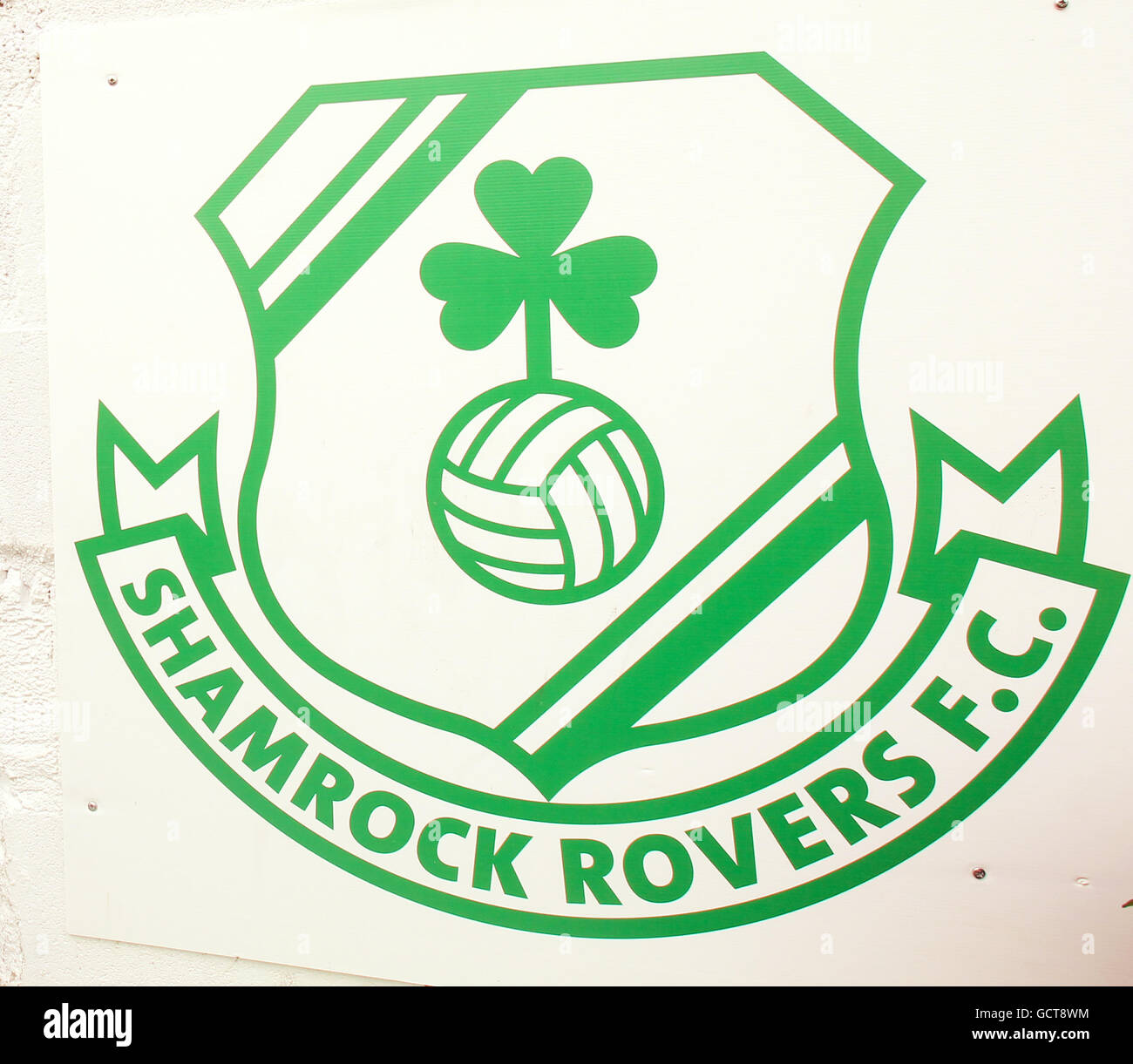 Football - Airtricity League - Shamrock Rovers / Sporting Fingal - Tallaght Stadium.Vue générale d'un panneau Shamrock Rovers F.C. au stade de Tallaght Banque D'Images