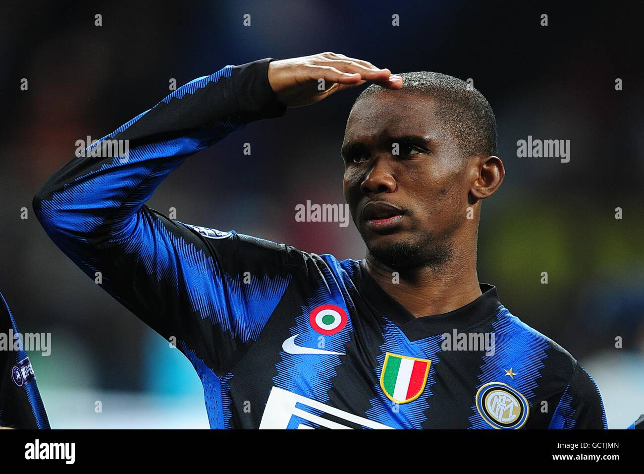 Football - Ligue des champions de l'UEFA - Groupe A - Inter Milan / Tottenham Hotspur - Stadio Giuseppe Meazza.Samuel ETO'o, Inter Milan Banque D'Images