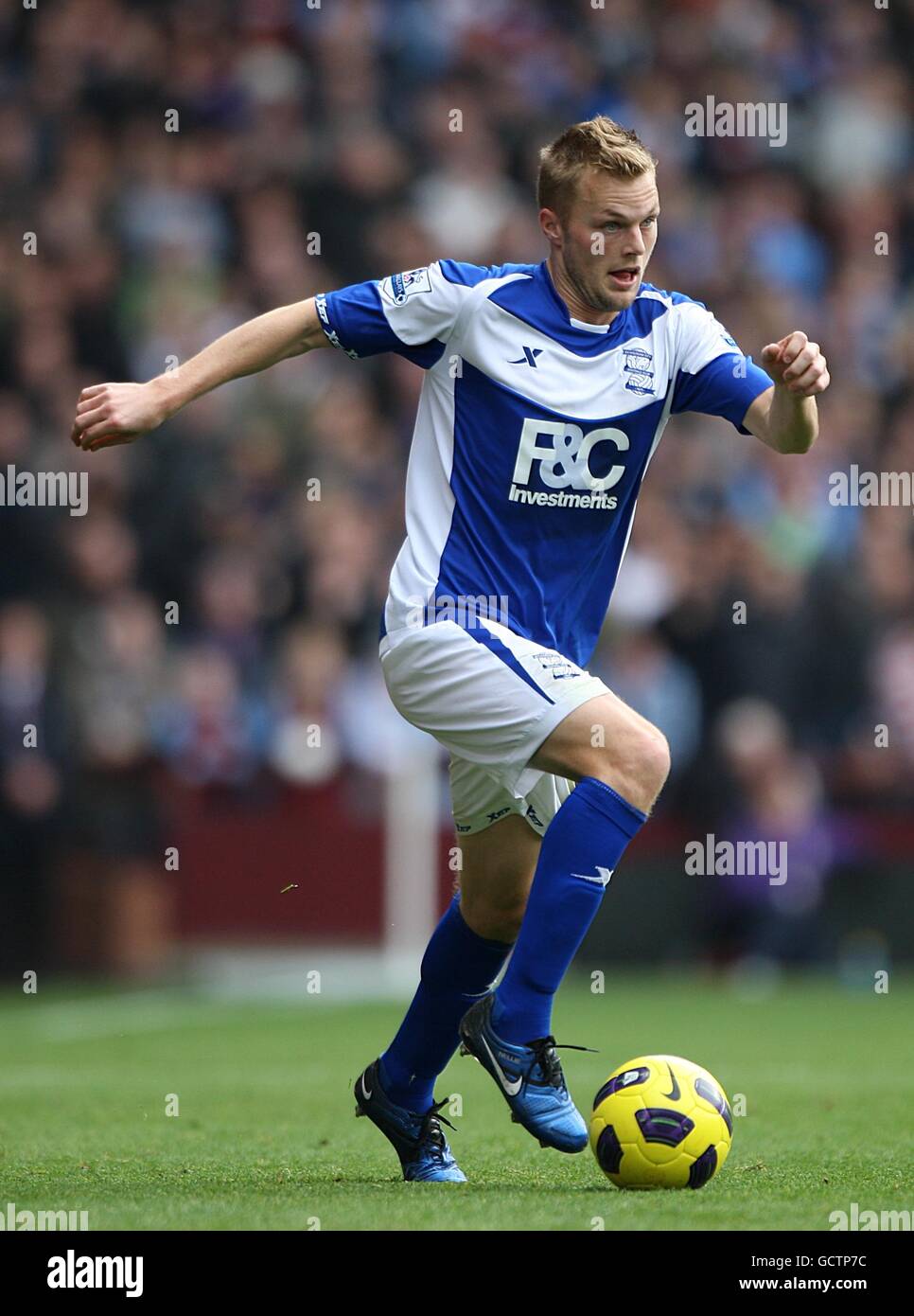Football - Barclays Premier League - Aston Villa / Birmingham City - Villa Park. Sebastian Larsson, Birmingham Banque D'Images
