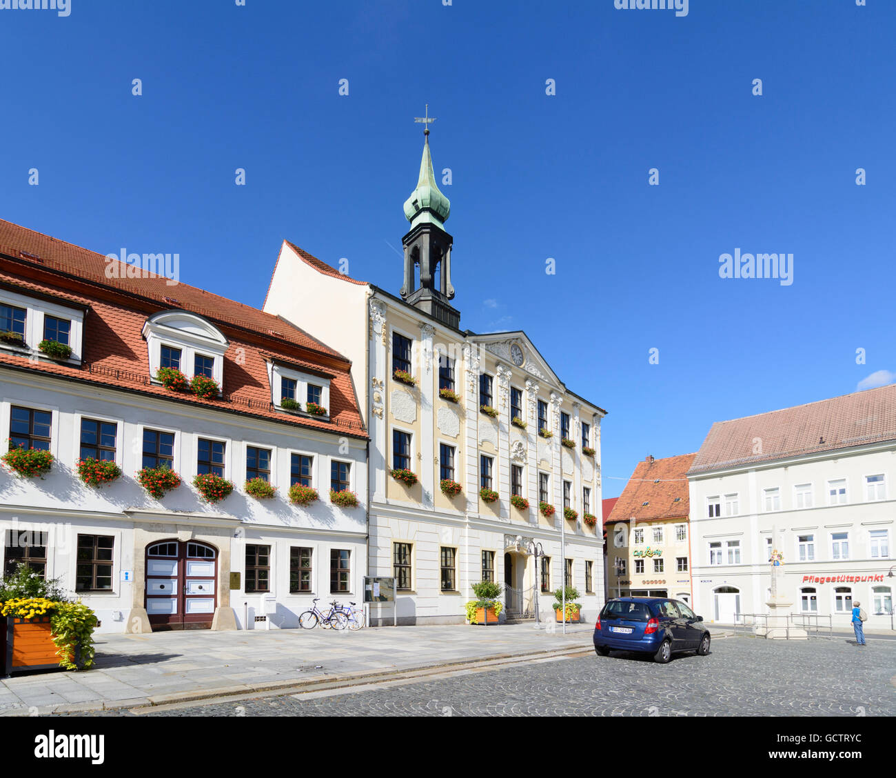 Radeberg de ville à la place du marché Allemagne, Saxe Banque D'Images