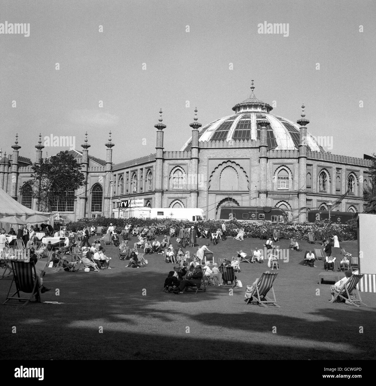 Bâtiments et monuments - Brighton. Le Dôme de Brighton, qui fait partie du Pavillon Royal. Banque D'Images