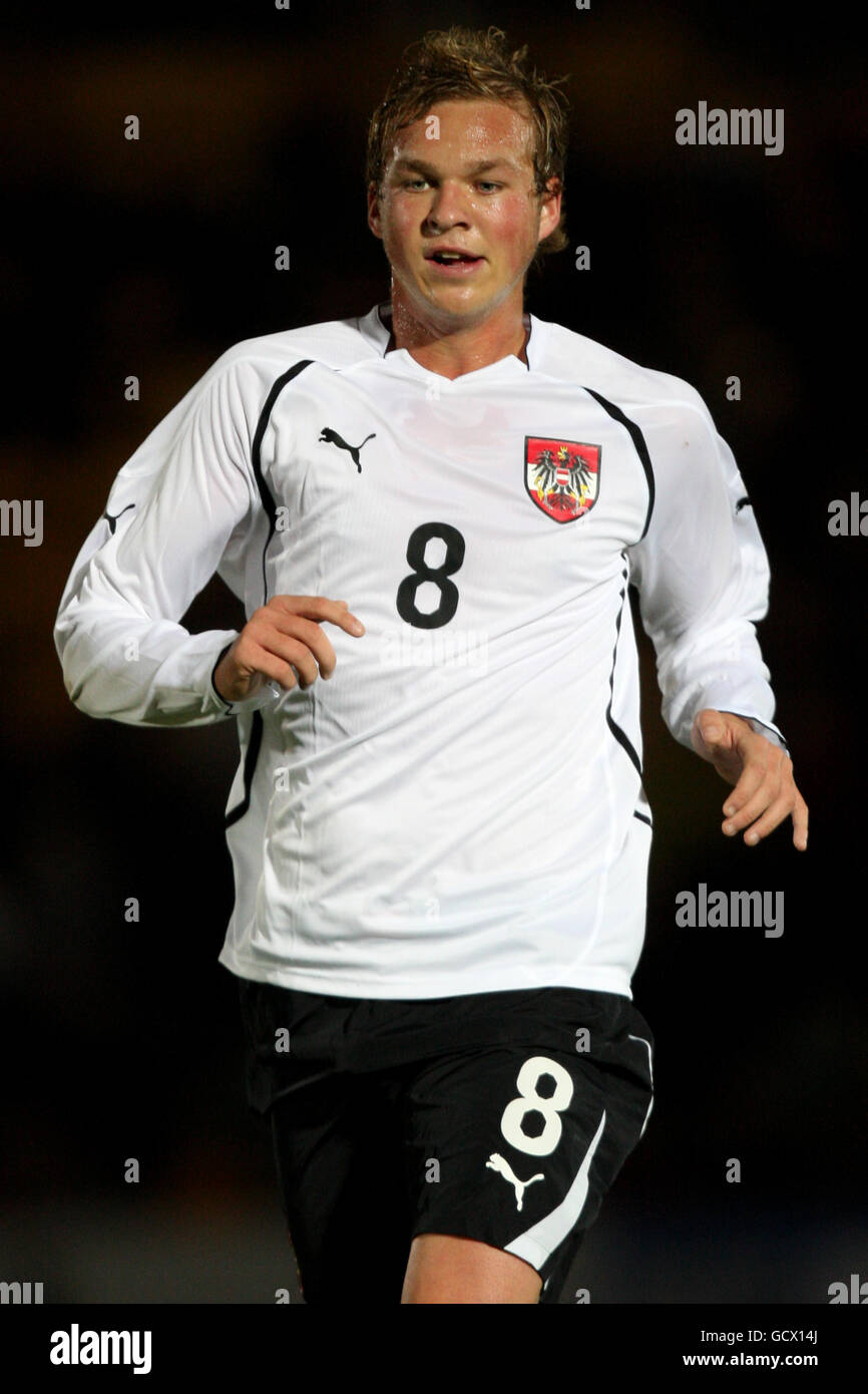 Football - moins de 21 ans International friendly - pays de Galles v Autriche - Stade Newport. Raphael Holzhauser, Autriche Banque D'Images