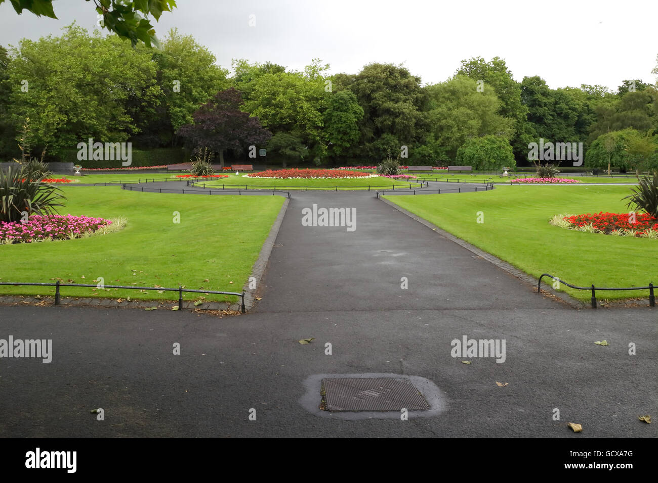 Parcs en centre-ville de Dublin Banque D'Images