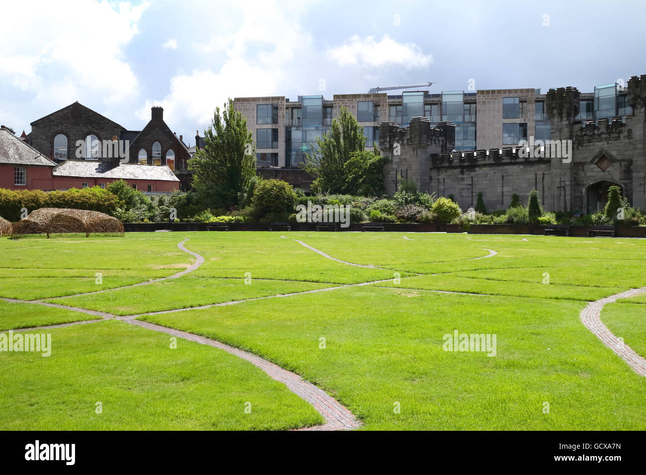 Parcs en centre-ville de Dublin Banque D'Images