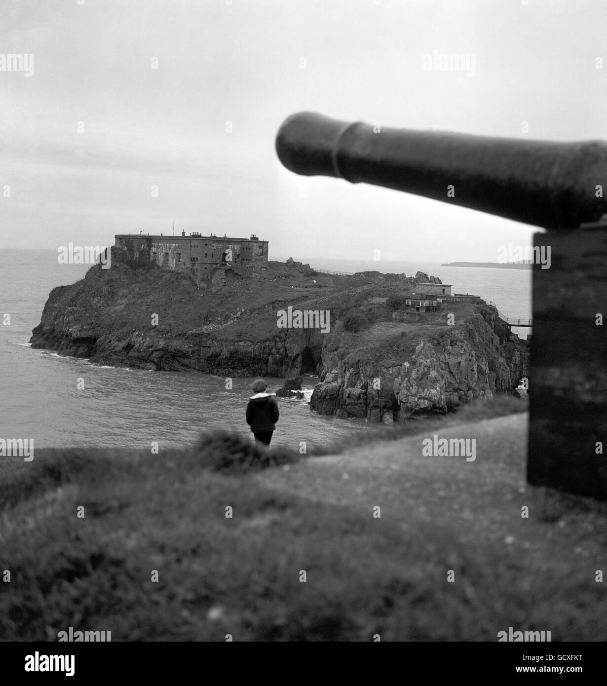 L'île de St Catherine - Tenby, Pays de Galles Banque D'Images