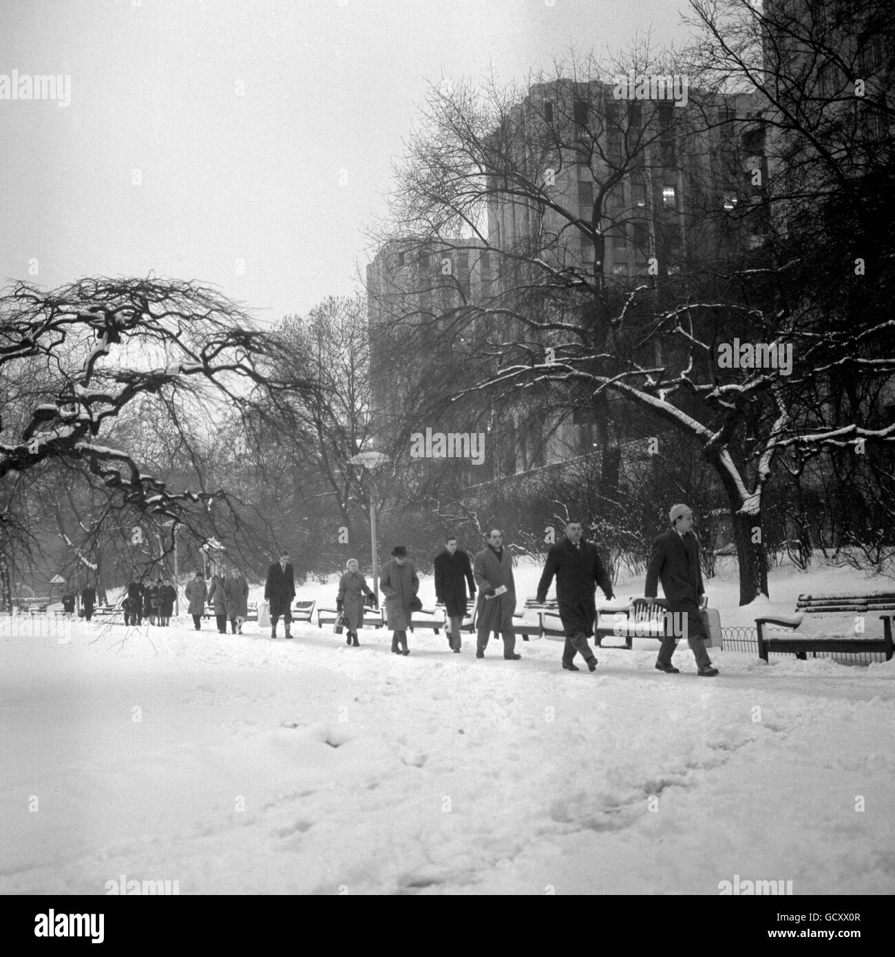 Météo - Hiver - scènes de neige - Londres Banque D'Images