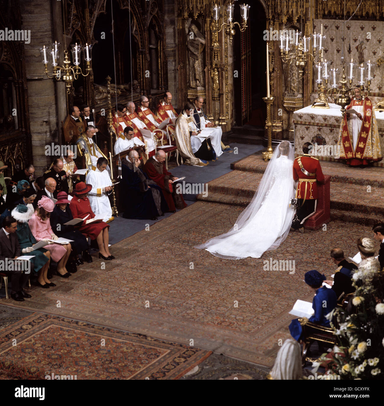 Image - La princesse Anne et le capitaine Mark Phillips Wedding - Londres Banque D'Images
