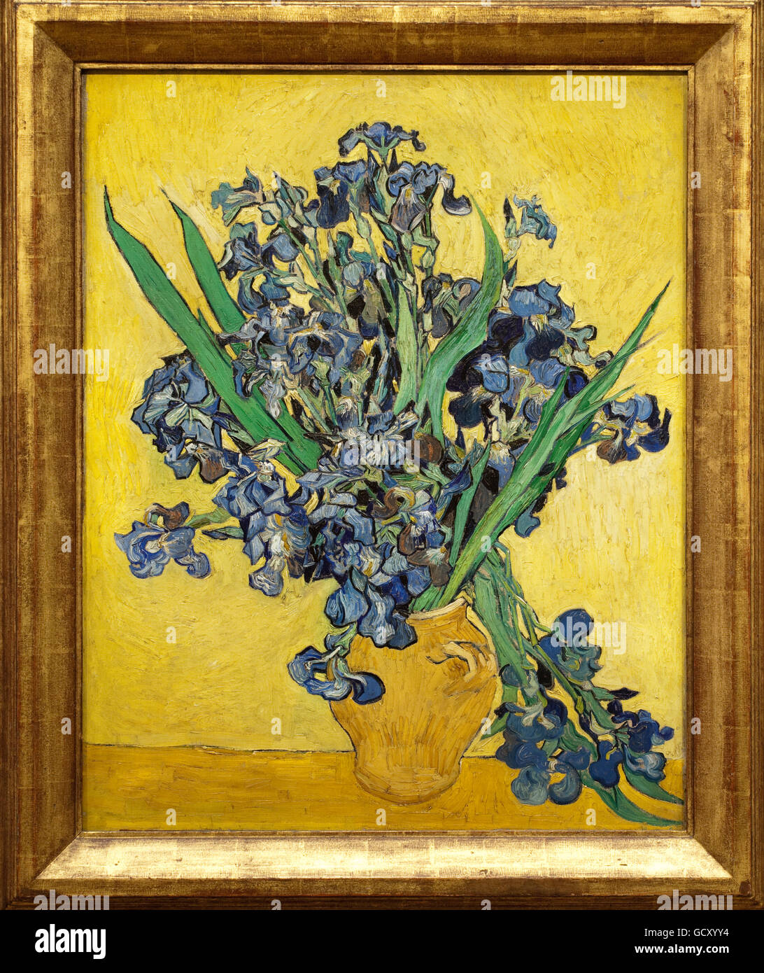 Vase avec iris peinture 1890 Banque de photographies et d'images à haute  résolution - Alamy