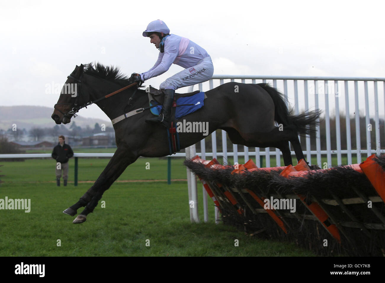 Les courses de chevaux - Hereford Racecourse Banque D'Images