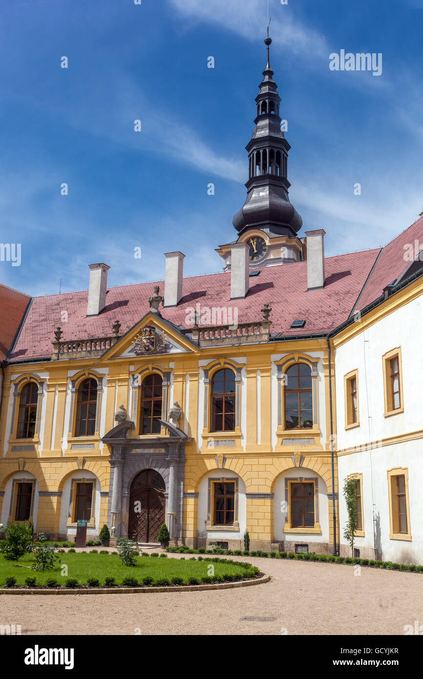 Cour Château de Decin République tchèque Bohême du Nord Banque D'Images