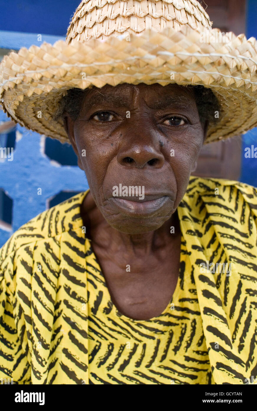 Artisan Local, Arthur's Town, Cat Island. Bahamas Banque D'Images