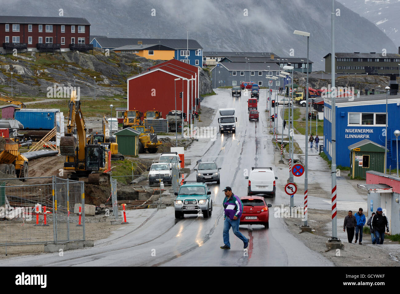 Aqqusinersuaq, Nuuk, Groenland Banque D'Images