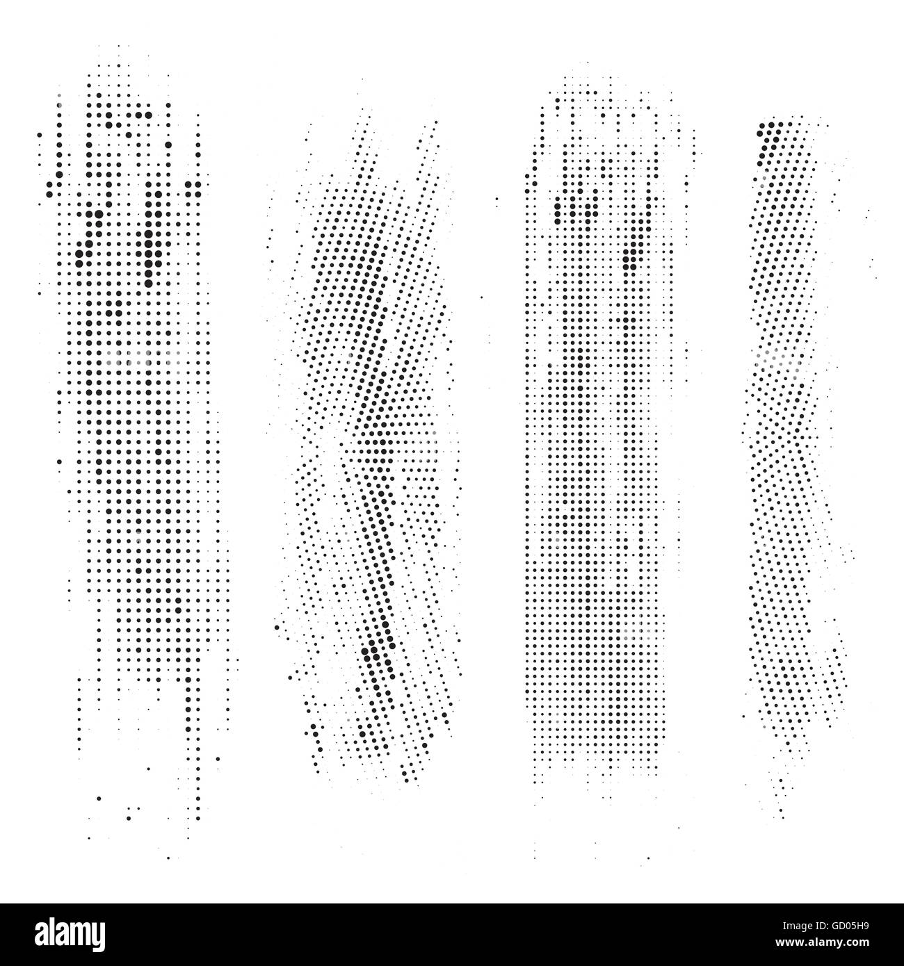 Ensemble de milieux. Demi-teinte Vintage Abstract Vector Illustration. Demi-teinte linéaire et radial. Illustration de Vecteur