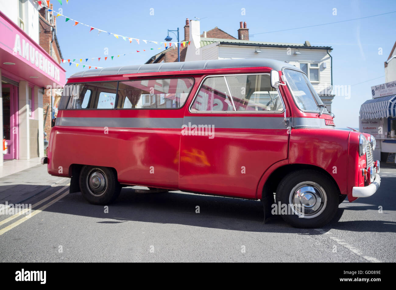 Un vieux Bedford dormobile en Sheringham Classic Car and Bike Show - Mai 2012 Banque D'Images