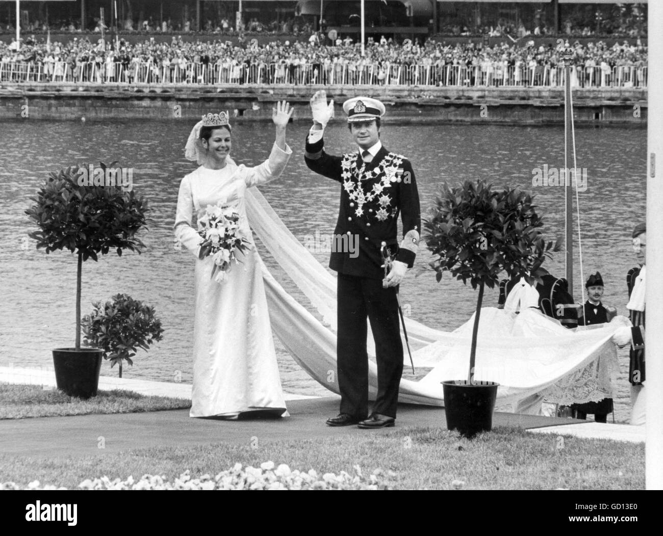 Mariage Royal entre le Roi Carl XVI Gustaf et Silvia Sommerlath Banque D'Images