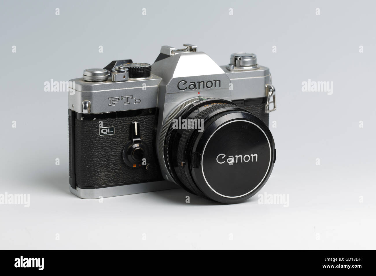 FTbn Canon QL (Charge rapide) SLR caméra-film, introduit en 1971. Banque D'Images