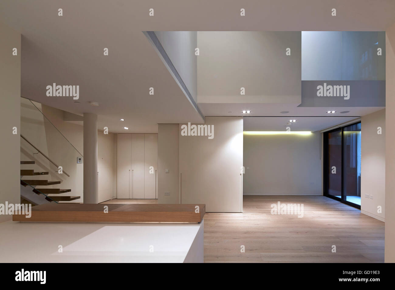 Salon de l'intérieur. Fitzroy, London, Royaume-Uni. Architecte : Johnson Naylor , 2016. Banque D'Images