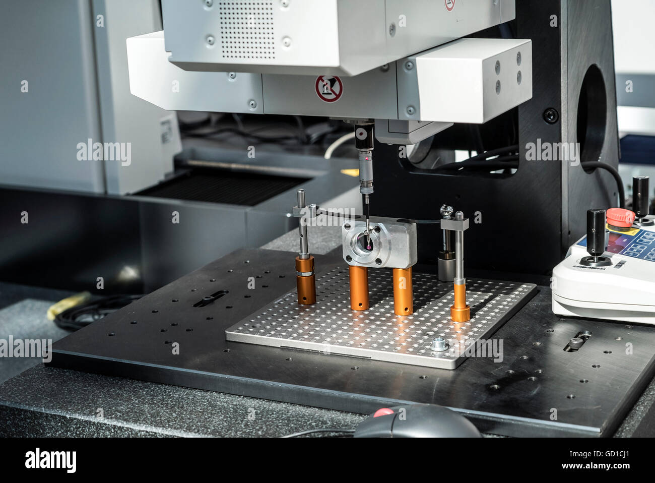 Les racks de changeur et modules de la sonde. Matériel sonde stylet processus close-up Banque D'Images