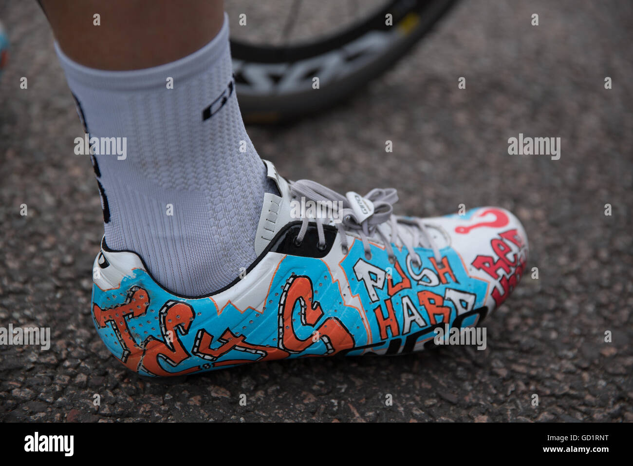 Red Hook Criterium Londres 2016 Crit vélo Vélo Piste cyclable de pignon fixe à une vitesse de course cyclistes Penisnula Greenwich Banque D'Images