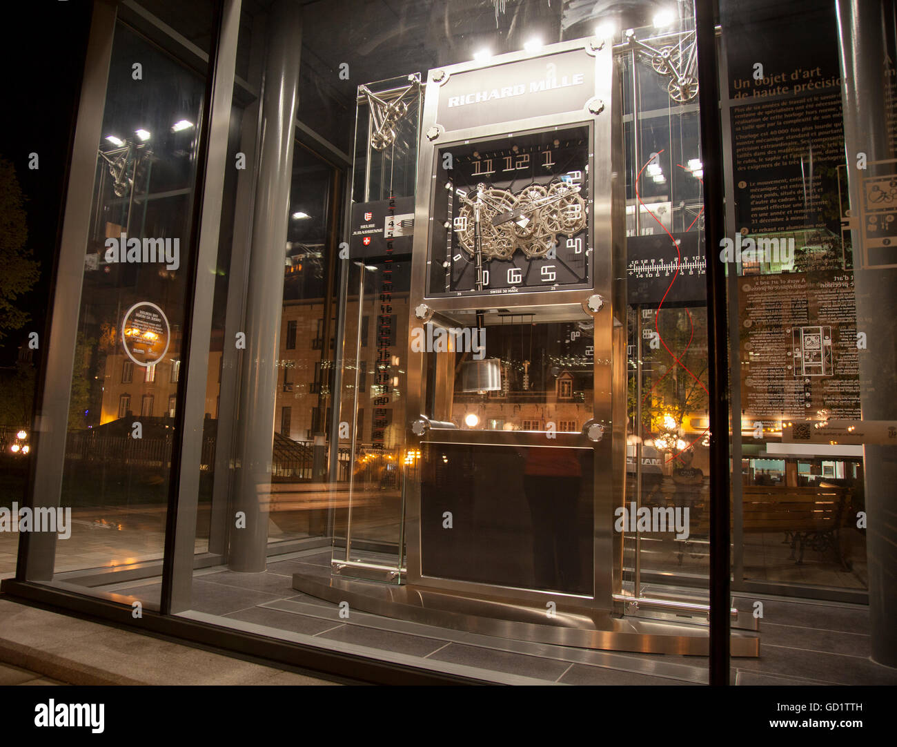 La VILLE DE QUÉBEC - Le 24 mai 2016 : Cette horloge monumentale, connu comme le Jura, la seule du genre construit par Richard Mille, est Banque D'Images