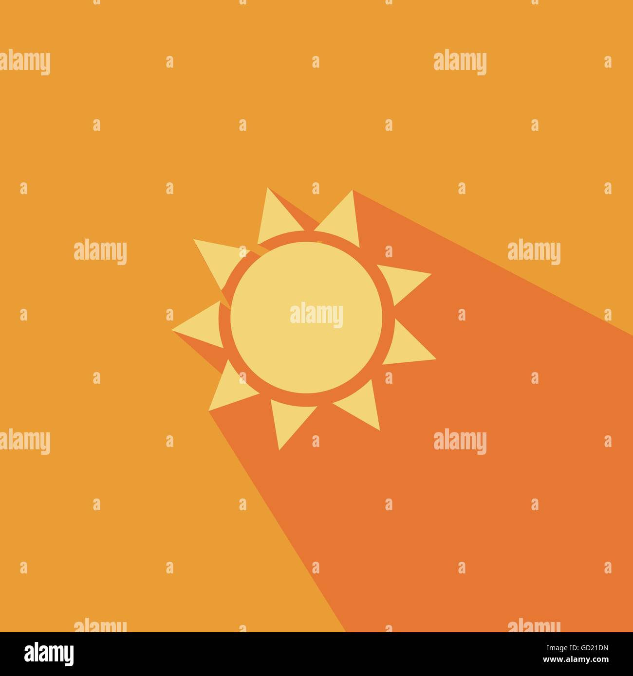 Icône Sun Vector illustration Illustration de Vecteur
