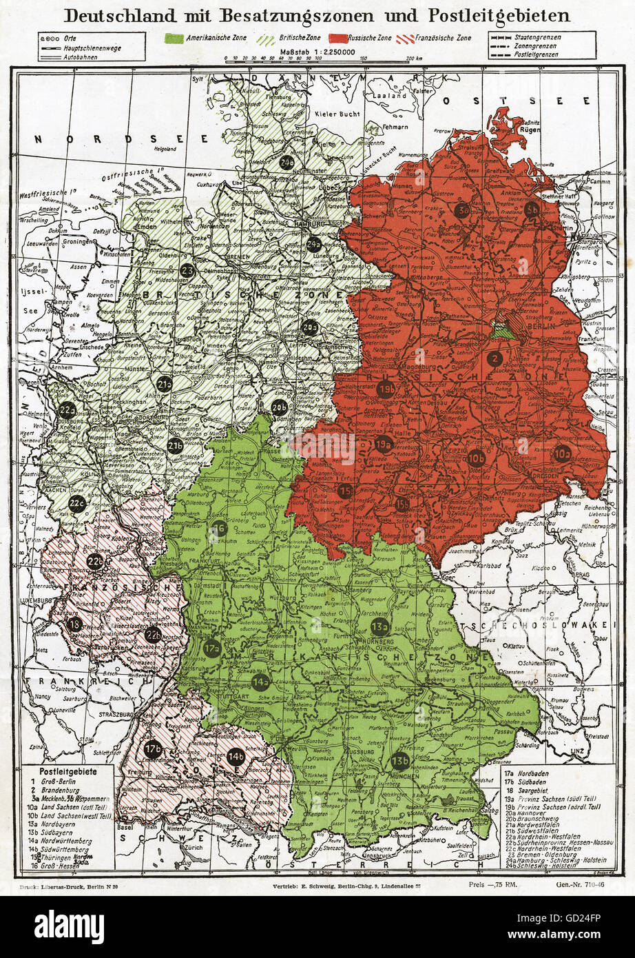 Cartographie, cartes, Allemagne, zones d