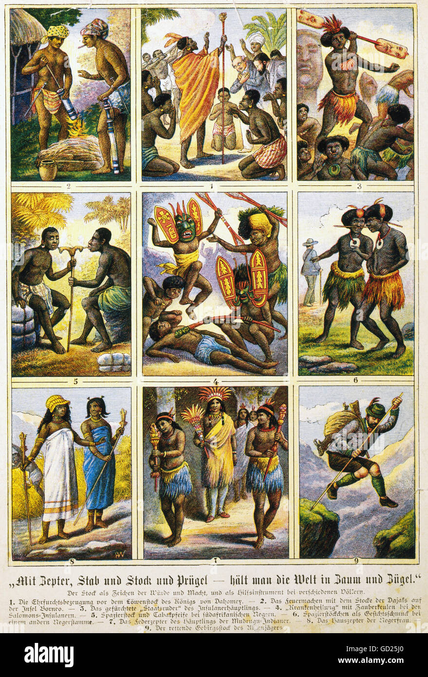 Beaux-arts, graphique, illustration, journal, il "Zepter und Stab , n'a pas d'auteur de l'artiste pour être effacé Banque D'Images