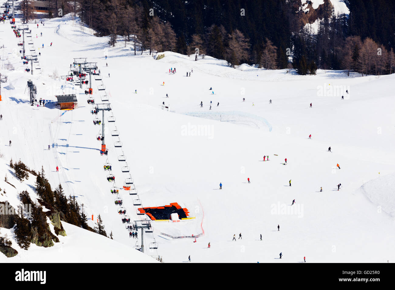 Domaine skiable de Brevant, Chamonix, Rhone Alpes, Haute Savoie, Alpes, France, Europe Banque D'Images