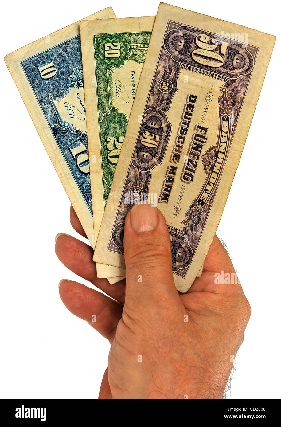 Monnaie / finances,billet,Allemagne,billets de banque de la période de guerre,10,20 et 50,adapté des billets de banque,premier deutsmark monnaie de la nouvelle République fédérale d'Allemagne,Allemagne,1949,main,main,tenir,10-Mark banknote,10,DM,Deutschmark,Mark allemand,deutsche Mark,deutschemark,deutschmark,dix,20-Mark,Mark,Mark,Mark,Mark,Mark,50,Mark,Mark,Mark,Mark,Mark,Mark,20,Mark,Mark,Mark,Mark,Mark,Mark,Mark,19/1,199,199,199,199,199,1900,1900,1900,1900,1900,1900,1900,1900,1900,19 Banque D'Images