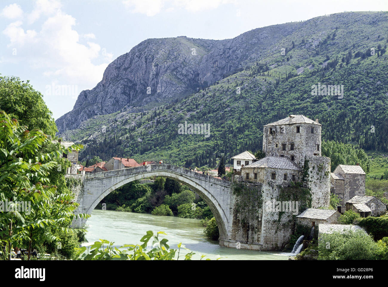 Géographie / Voyage, Bosnie-Herzégovine, Mostar, pont, 1978, droits-supplémentaires-Clearences-non disponible Banque D'Images