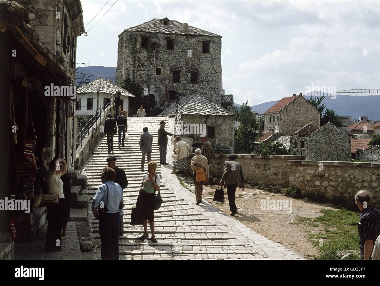 Géographie / Voyage, Bosnie-Herzégovine, Mostar, pont, 1978, droits-supplémentaires-Clearences-non disponible Banque D'Images